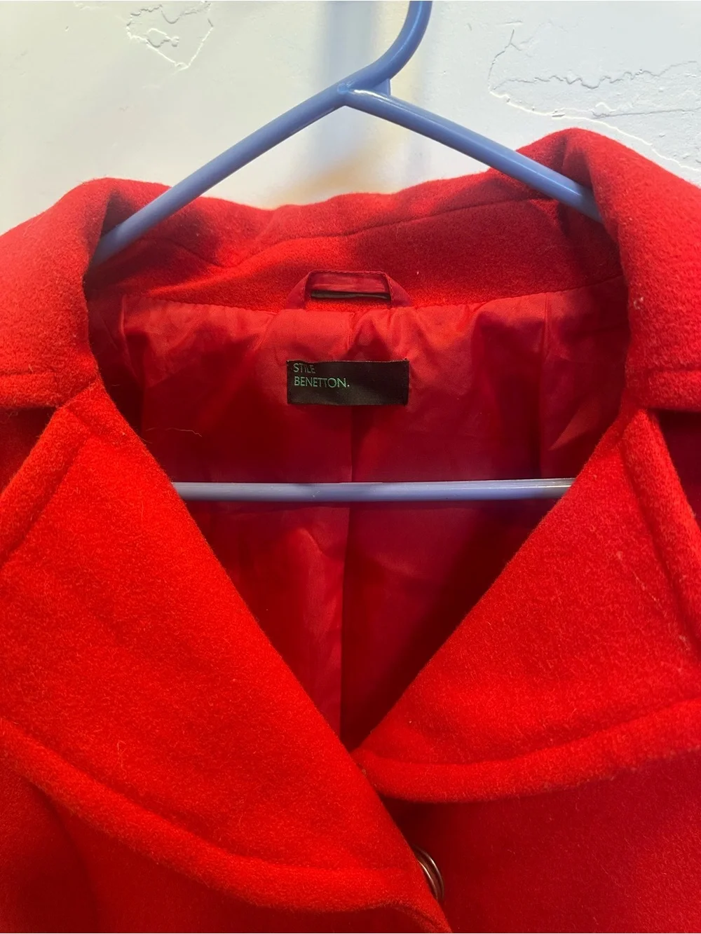 Stile Benetton- Size Small- Red Coat - Picture 3 of 4